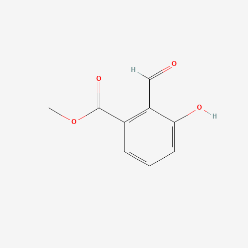 methyl 2-formyl-3-hydroxybenzoate (CAS: 131524-43-1) - Chemical Structure and Molecular Formula 