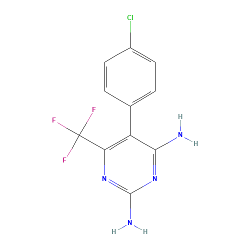 5-(4-chlorophenyl)-6-(trifluoromethyl)pyrimidine-2,4-diamine (CAS: 2263-96-9) - Related Chemical Product