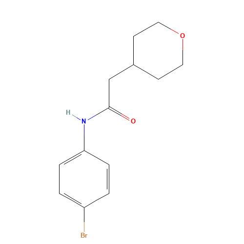 N-(4-bromophenyl)-2-(oxan-4-yl)acetamide (CAS: 355372-81-5) - Chemical Structure and Molecular Formula 