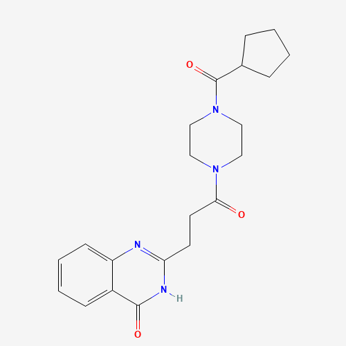2-[3-[4-(cyclopentanecarbonyl)piperazin-1-yl]-3-oxopropyl]-1H-quinazolin-4-one (CAS: 1537890-81-5) - Related Chemical Product