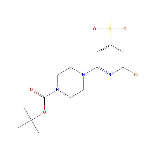 tert-butyl 4-(6-bromo-4-methylsulfonylpyridin-2-yl)piperazine-1-carboxylate (CAS: 1201675-27-5) - Related Chemical Product
