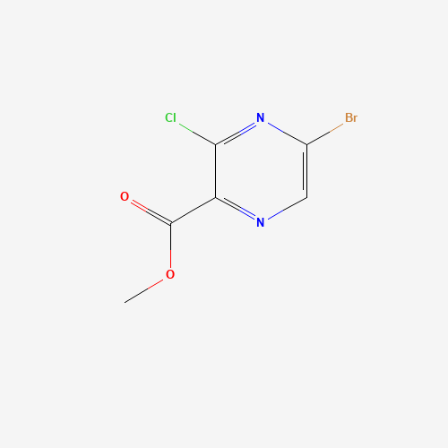 methyl 5-bromo-3-chloropyrazine-2-carboxylate (CAS: 61655-82-1) - Chemical Structure and Molecular Formula 