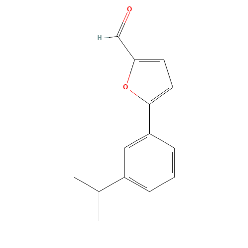 5-(3-propan-2-ylphenyl)furan-2-carbaldehyde (CAS: 343604-11-5) - Chemical Structure and Molecular Formula 