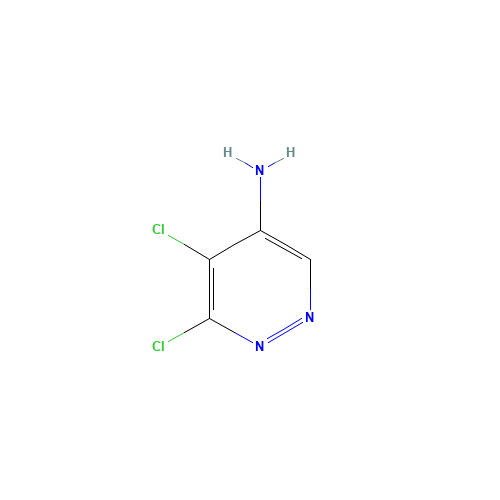 5,6-dichloropyridazin-4-amine (CAS: 89180-50-7) - Chemical Structure and Molecular Formula 