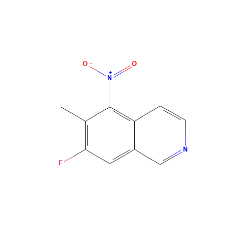 7-fluoro-6-methyl-5-nitroisoquinoline (CAS: 1245644-62-5) - Chemical Structure and Molecular Formula 