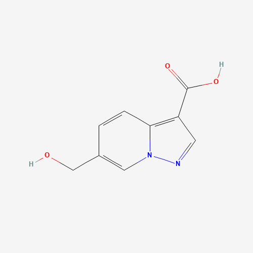 6-(hydroxymethyl)pyrazolo[1,5-a]pyridine-3-carboxylic acid (CAS: 888735-61-3) - Chemical Structure and Molecular Formula 
