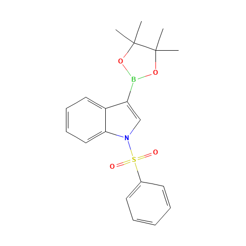 1-(benzenesulfonyl)-3-(4,4,5,5-tetramethyl-1,3,2-dioxaborolan-2-yl)indole (CAS: 870717-93-4) - Related Chemical Product