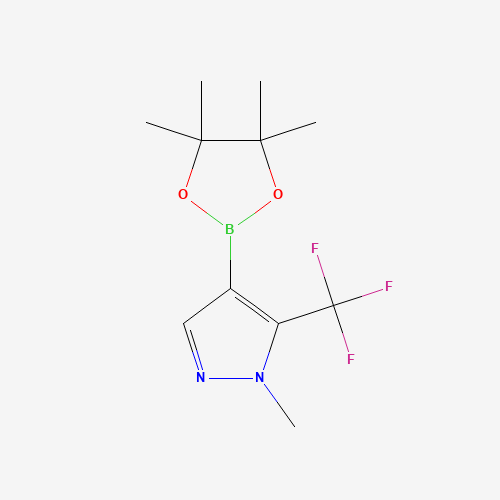 1-methyl-4-(4,4,5,5-tetramethyl-1,3,2-dioxaborolan-2-yl)-5-(trifluoromethyl)pyrazole (CAS: 1353003-51-6) - Chemical Structure and Molecular Formula 