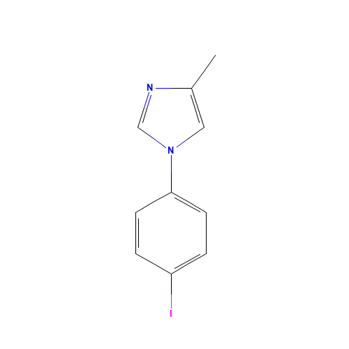 1-(4-iodophenyl)-4-methylimidazole (CAS: 884199-51-3) - Chemical Structure and Molecular Formula 