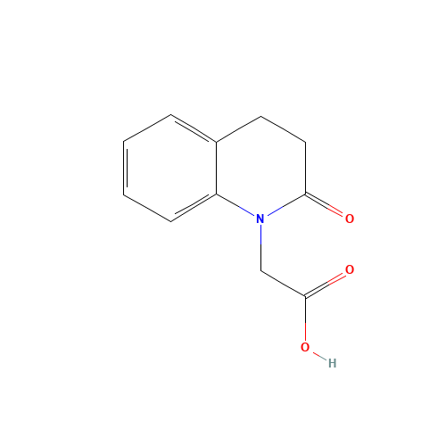 2-(2-oxo-3,4-dihydroquinolin-1-yl)acetic acid (CAS: 81745-21-3) - Chemical Structure and Molecular Formula 