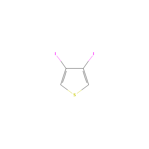 3,4-diiodothiophene (CAS: 19259-08-6) - Chemical Structure and Molecular Formula 