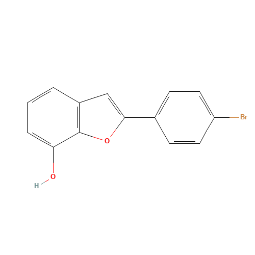 2-(4-bromophenyl)-1-benzofuran-7-ol (CAS: 934330-98-0) - Chemical Structure and Molecular Formula 
