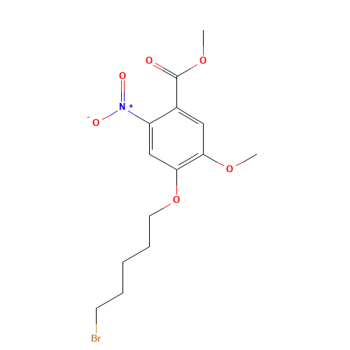 methyl 4-(5-bromopentoxy)-5-methoxy-2-nitrobenzoate (CAS: 343308-51-0) - Related Chemical Product