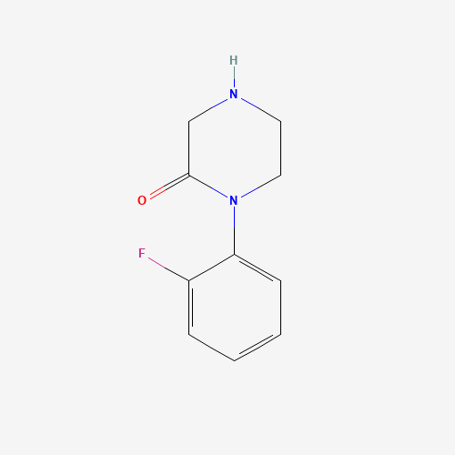 1-(2-fluorophenyl)piperazin-2-one (CAS: 907972-55-8) - Chemical Structure and Molecular Formula 