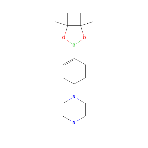 1-methyl-4-[4-(4,4,5,5-tetramethyl-1,3,2-dioxaborolan-2-yl)cyclohex-3-en-1-yl]piperazine (CAS: 1046793-62-7) - Related Chemical Product
