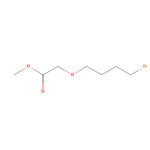 methyl 2-(4-bromobutoxy)acetate (CAS: 54555-59-8) - Chemical Structure and Molecular Formula 