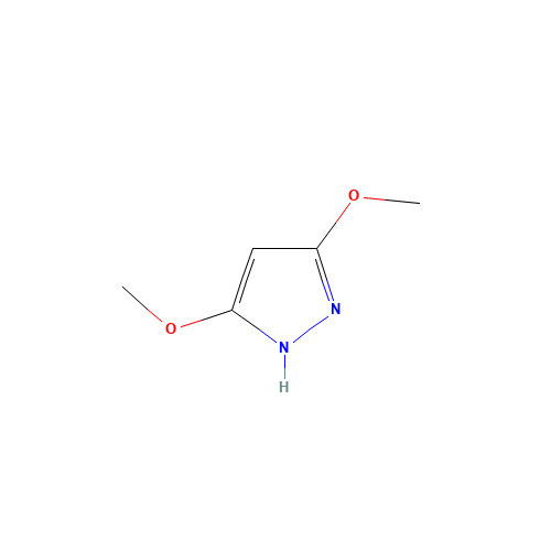 3,5-dimethoxy-1H-pyrazole (CAS: 119224-75-8) - Chemical Structure and Molecular Formula 