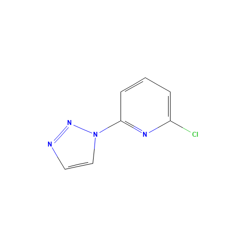 2-chloro-6-(triazol-1-yl)pyridine (CAS: 118078-88-9) - Chemical Structure and Molecular Formula 