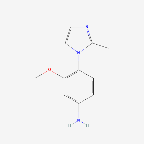 3-methoxy-4-(2-methylimidazol-1-yl)aniline (CAS: 1368700-13-3) - Chemical Structure and Molecular Formula 