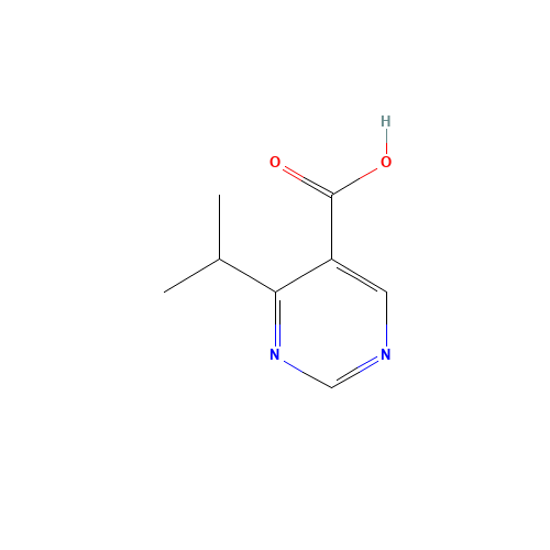 4-propan-2-ylpyrimidine-5-carboxylic acid (CAS: 1147746-76-6) - Chemical Structure and Molecular Formula 