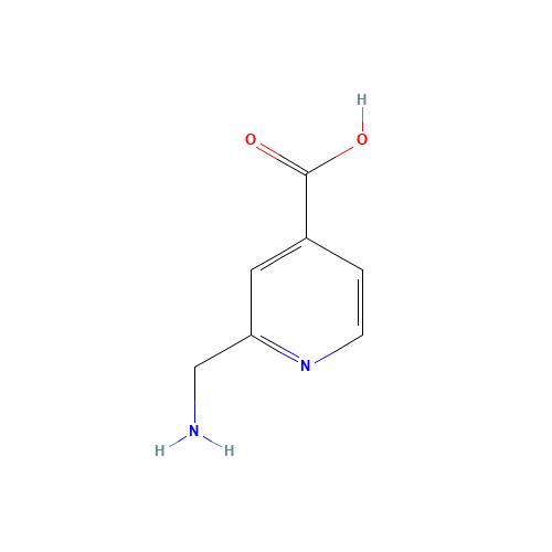 2-(aminomethyl)pyridine-4-carboxylic acid (CAS: 863014-10-2) - Chemical Structure and Molecular Formula 
