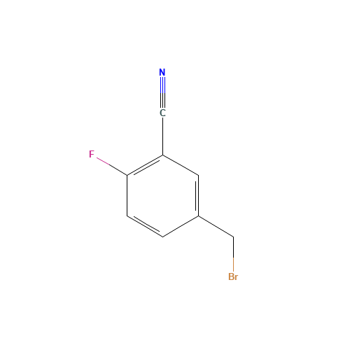 5-(bromomethyl)-2-fluorobenzonitrile (CAS: 180302-35-6) - Chemical Structure and Molecular Formula 