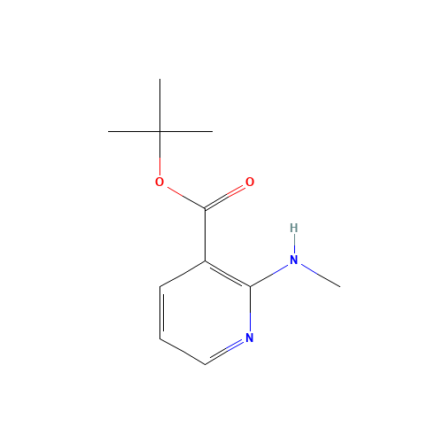 tert-butyl 2-(methylamino)pyridine-3-carboxylate (CAS: 338990-70-8) - Chemical Structure and Molecular Formula 