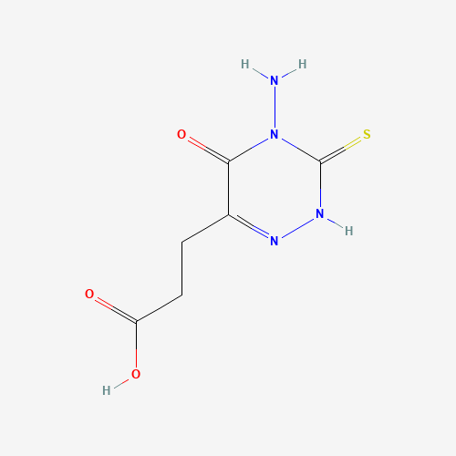 3-(4-amino-5-oxo-3-sulfanylidene-2H-1,2,4-triazin-6-yl)propanoic acid (CAS: 84424-74-8) - Related Chemical Product