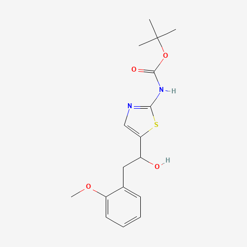 tert-butyl N-[5-[1-hydroxy-2-(2-methoxyphenyl)ethyl]-1,3-thiazol-2-yl]carbamate (CAS: 862574-74-1) - Related Chemical Product