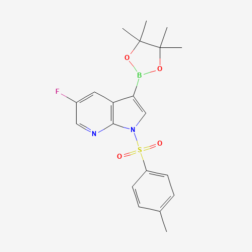 5-fluoro-1-(4-methylphenyl)sulfonyl-3-(4,4,5,5-tetramethyl-1,3,2-dioxaborolan-2-yl)pyrrolo[2,3-b]pyridine (CAS: 1259279-57-6) - Related Chemical Product