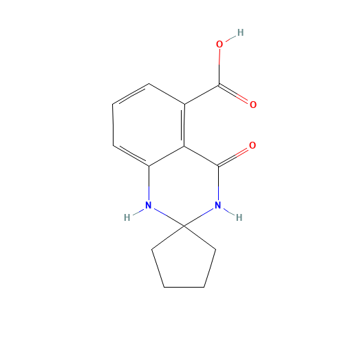 4-oxospiro[1,3-dihydroquinazoline-2,1'-cyclopentane]-5-carboxylic acid (CAS: 1272756-14-5) - Chemical Structure and Molecular Formula 