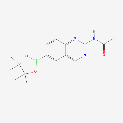 N-[6-(4,4,5,5-tetramethyl-1,3,2-dioxaborolan-2-yl)quinazolin-2-yl]acetamide (CAS: 1187968-47-3) - Related Chemical Product
