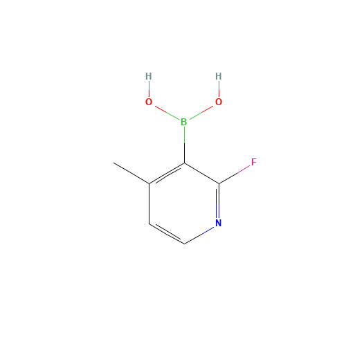 (2-fluoro-4-methylpyridin-3-yl)boronic acid (CAS: 1029654-30-5) - Chemical Structure and Molecular Formula 
