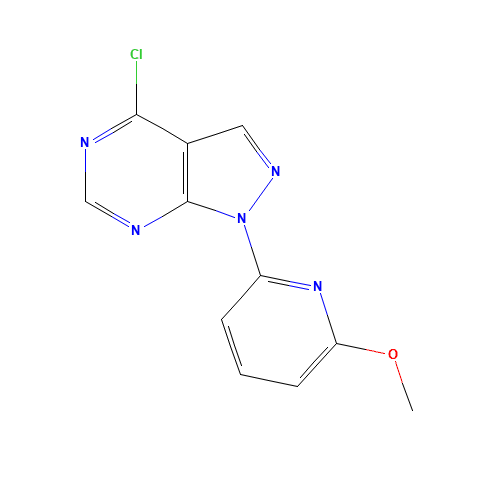 4-chloro-1-(6-methoxypyridin-2-yl)pyrazolo[3,4-d]pyrimidine (CAS: 650637-96-0) - Related Chemical Product
