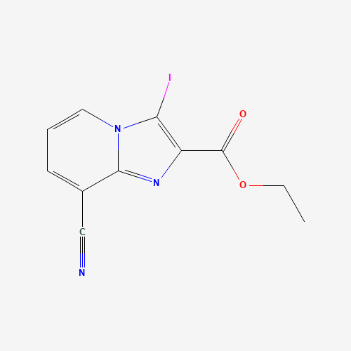 ethyl 8-cyano-3-iodoimidazo[1,2-a]pyridine-2-carboxylate (CAS: 885275-52-5) - Chemical Structure and Molecular Formula 