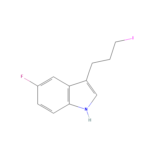 5-fluoro-3-(3-iodopropyl)-1H-indole (CAS: 890664-32-1) - Chemical Structure and Molecular Formula 