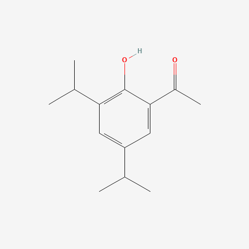 1-[2-hydroxy-3,5-di(propan-2-yl)phenyl]ethanone (CAS: 35158-23-7) - Chemical Structure and Molecular Formula 