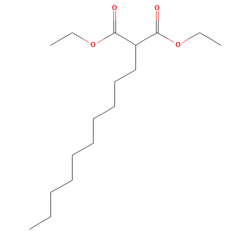 diethyl 2-decylpropanedioate (CAS: 5077-96-3) - Chemical Structure and Molecular Formula 