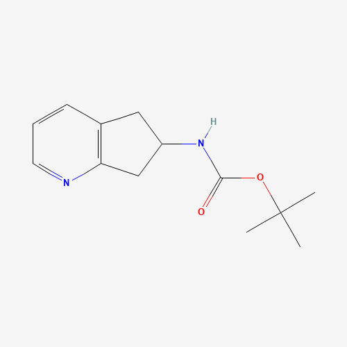 tert-butyl N-(6,7-dihydro-5H-cyclopenta[b]pyridin-6-yl)carbamate (CAS: 1355328-34-5) - Chemical Structure and Molecular Formula 