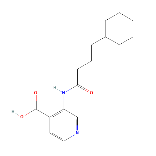 3-(4-cyclohexylbutanoylamino)pyridine-4-carboxylic acid (CAS: 1461602-93-6) - Chemical Structure and Molecular Formula 