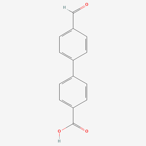 4-(4-formylphenyl)benzoic acid (CAS: 70916-98-2) - Chemical Structure and Molecular Formula 