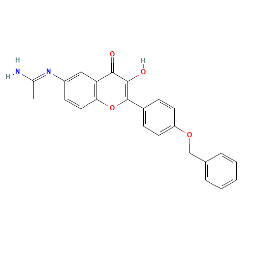 N'-[3-hydroxy-4-oxo-2-(4-phenylmethoxyphenyl)chromen-6-yl]ethanimidamide (CAS: 1187087-60-0) - Related Chemical Product