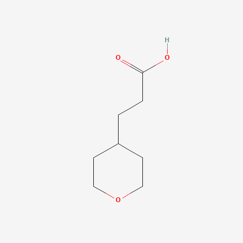 3-(oxan-4-yl)propanoic acid (CAS: 40500-10-5) - Chemical Structure and Molecular Formula 