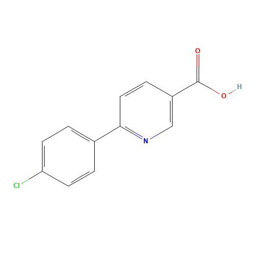 6-(4-chlorophenyl)pyridine-3-carboxylic acid (CAS: 31676-66-1) - Chemical Structure and Molecular Formula 