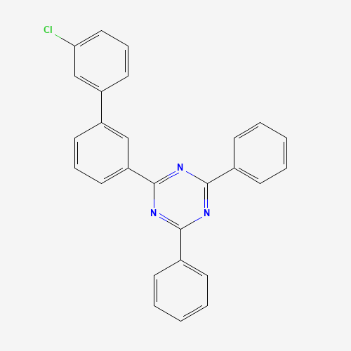 2-[3-(3-chlorophenyl)phenyl]-4,6-diphenyl-1,3,5-triazine (CAS: 1443049-83-9) - Chemical Structure and Molecular Formula 