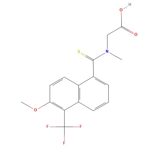 2-[[6-methoxy-5-(trifluoromethyl)naphthalene-1-carbothioyl]-methylamino]acetic acid (CAS: 82964-04-3) - Related Chemical Product