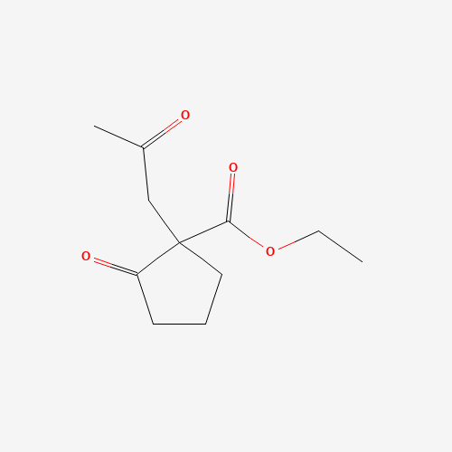 ethyl 2-oxo-1-(2-oxopropyl)cyclopentane-1-carboxylate (CAS: 61771-77-5) - Chemical Structure and Molecular Formula 