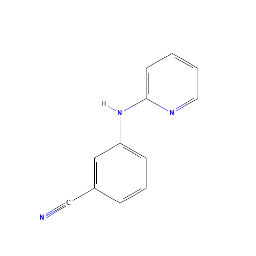 3-(pyridin-2-ylamino)benzonitrile (CAS: 1240480-70-9) - Chemical Structure and Molecular Formula 