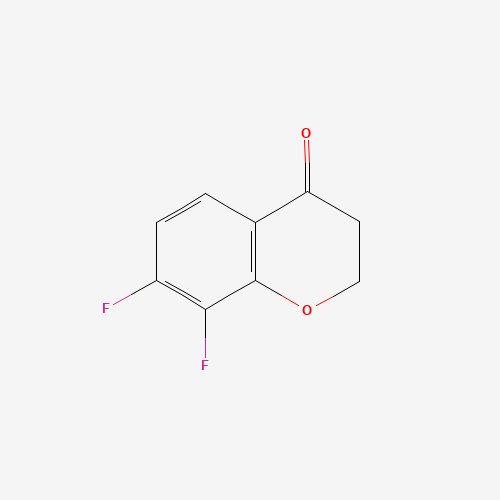 7,8-difluoro-2,3-dihydrochromen-4-one (CAS: 890840-90-1) - Chemical Structure and Molecular Formula 