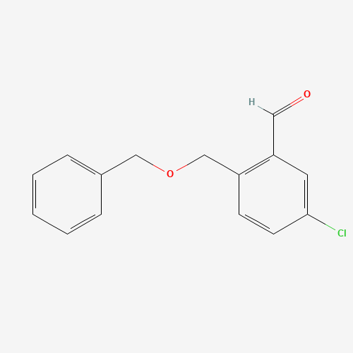 5-chloro-2-(phenylmethoxymethyl)benzaldehyde (CAS: 104454-08-2) - Chemical Structure and Molecular Formula 